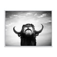 thumbnail image 1 of Black and White Portrait Of A Spanish Bull I 32" x 24" Framed Painting Canvas Art Print, by Designart, 1 of 2