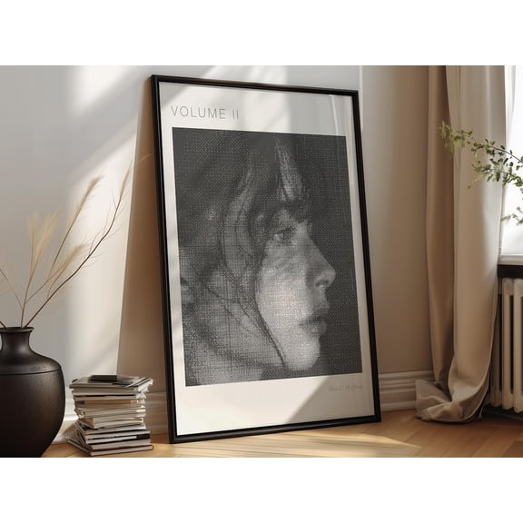 Black and White Portrait Poster Modern Minimalist Wall Art Print Contemporary Side ProFace (VOL II)