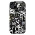 thumbnail image 1 of Black and White Punk Collage Phone Case, Grunge Aesthetic iPhone Cover, Alternative Rock Band Sticker Art for iPhone 16 15 14 13 12 11 Pro Max Plus, 1 of 6