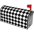 thumbnail image 1 of Black and White Racing Mailbox Covers, Magnetic Post Box Cover Wraps Standard Size 21x18 in for Garden Yard Decor, 1 of 6