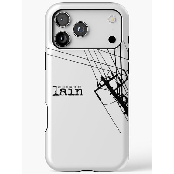 Black and White Rain Utility Pole and Power Lines Tough Phone Case for ...