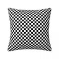 thumbnail image 1 of Black and White Retro Square Pillowcase Checkerboard Decorative Sofa Zipper Spring Cover, 1 of 5