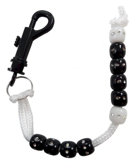 Black and White Rhinestone Bead Counter for Golf Scores - Easy to Clip! - image 1 of 1