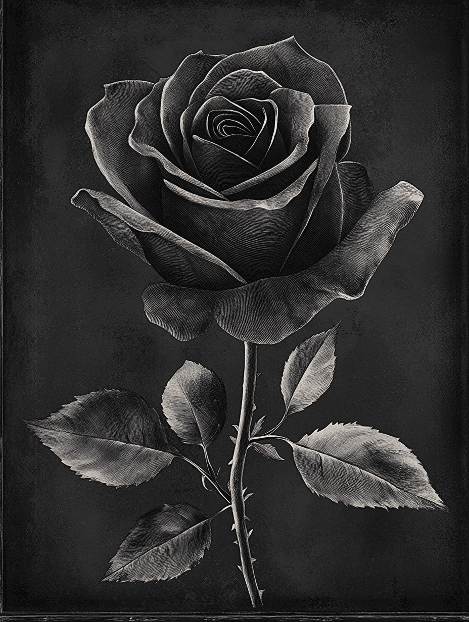 Black and White Rose Canvas Wall Art， Suitable for Living Room， Bedroom ...
