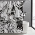 thumbnail image 1 of Black and White Shower Curtain, Abstract Marble Shower Curtain for Modern Bathroom Decor, Waterproof Fabric Shower Curtain Set with Hooks, 72 x 72, 1 of 6