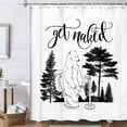 thumbnail image 1 of Black and White Shower Curtain Funny Get Naked Bathroom Curtain, With 12Hooks, 72X72IN, 1 of 7