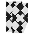 thumbnail image 1 of Black and White Simple Art Hand Towel Absorbent Bath Towels for Bathroom Sports Gym 28" x 14" Set of 2, 1 of 8