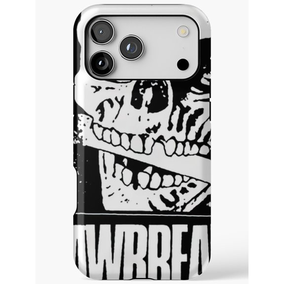 Black and White Skull Jaw Tough Case for Apple iPhone Series, Polycarbonate and TPU