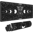 thumbnail image 1 of Black and White Skull Moth Moon Butterfly Gaming Mouse Pad 31.5x11.8inch, Non-Slip Computer Mouse Pad Waterproof Keyboard Pad, 1 of 6
