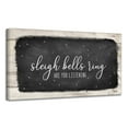 thumbnail image 1 of Crafted Creations Black and White 'Sleigh Bells Ring' Canvas Christmas Wall Art Decor 8" x 16", 1 of 5