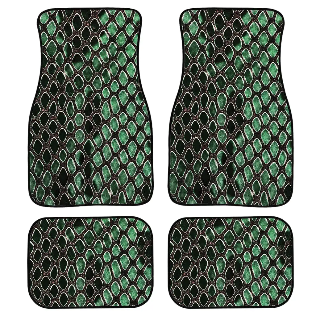 Black and White Snakeskin Print Car Floor Mat Vintage Carpet Anti-Slip ...