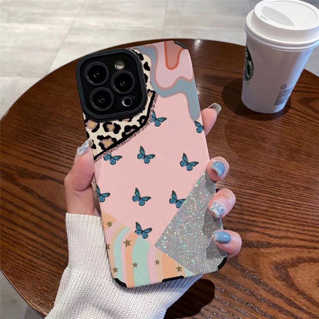 Black and White Splicing Pattern Case For iPhone 16 15 11 12 Pro Max XR