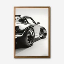 Black and White Sports Car Canvas Wall Art – Modern Automotive Decor