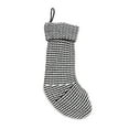 thumbnail image 1 of Black and White Striped Knit Christmas Stocking, 20", by Holiday Time, 1 of 6