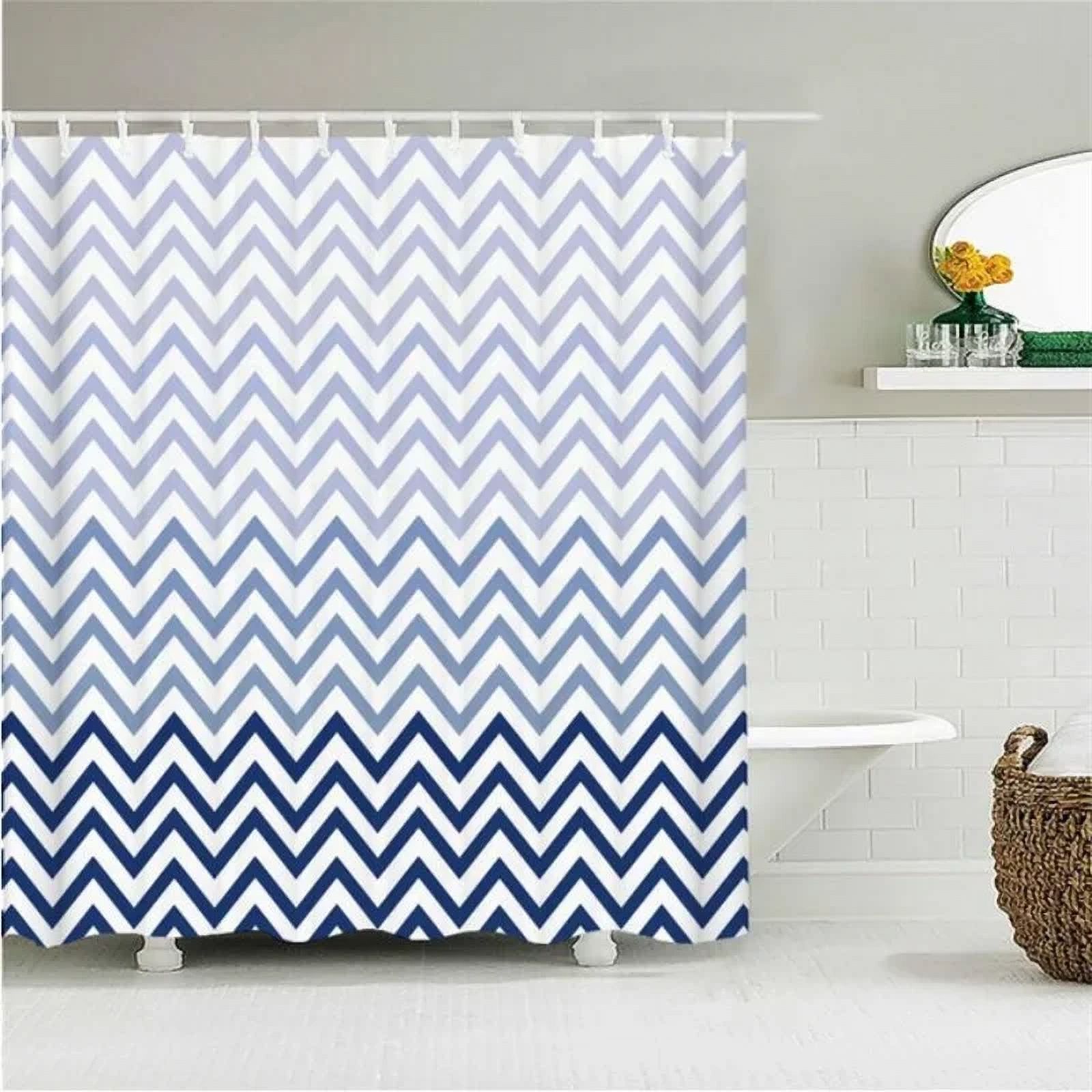 Black and White Striped Shower Curtain Geometric Lattice Bath Curtains ...