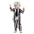 Black and White Striped Suit Kids Scary Halloween Costumes Boys Horror