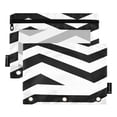 thumbnail image 1 of Black and White Stripes 9.8x7.1in Water Resistant Binder Pouch, 3-Ring Compatible, Transparent Front, 1 of 6