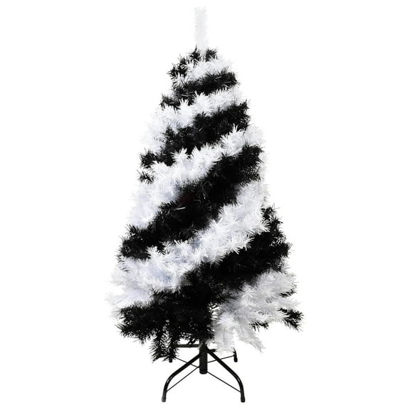 Black and White Swirl Tree - Christmas Tree 4 Feet Tall Decoration