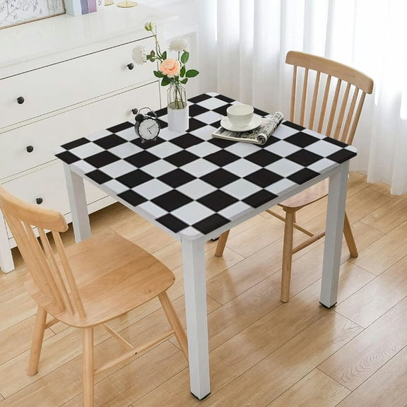 Black and White Tablecloth Rectangular Buffalo Checkered Tablecloths Table Cover for Parties, Outdoor Picnic, Birthday, Wedding, Camping