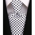 thumbnail image 1 of Black and White Checkered Necktie - Black & White Tie for Groom, 1 of 6