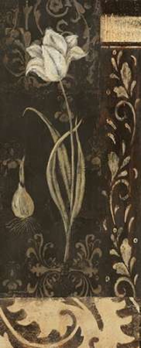 Black and White Tulip Canvas Art - Jo Moulton (10 x 20)