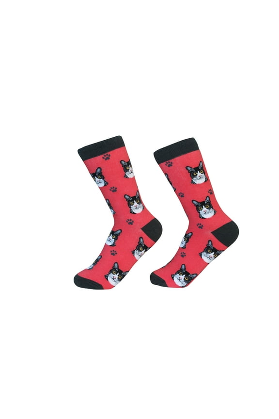 Black and White Tuxedo Cat Breed Socks Unisex Sock Daddy by E&S Pets