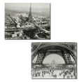 thumbnail image 1 of Black and White Vintage Paris Eiffel Tower Photo Adult Decor Set; 2 - 14" x 11" Unframed Posters, 1 of 1