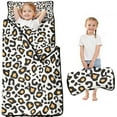 thumbnail image 1 of Black and Yellow Of Leopard Print Toddler Nap Mats for Kids Preschool,Sleeping Mat Bag or Kids,Toddler Sleeping Bag,Toddler Nap Mat or Daycare, 1 of 6
