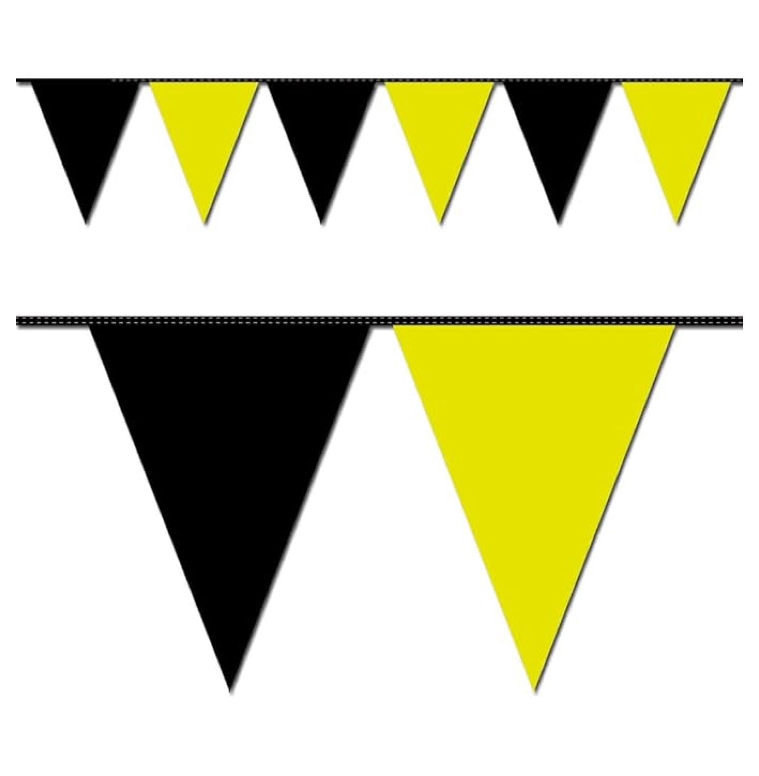 Black and Yellow Triangle Pennant Flag 100 Ft. - Walmart.com