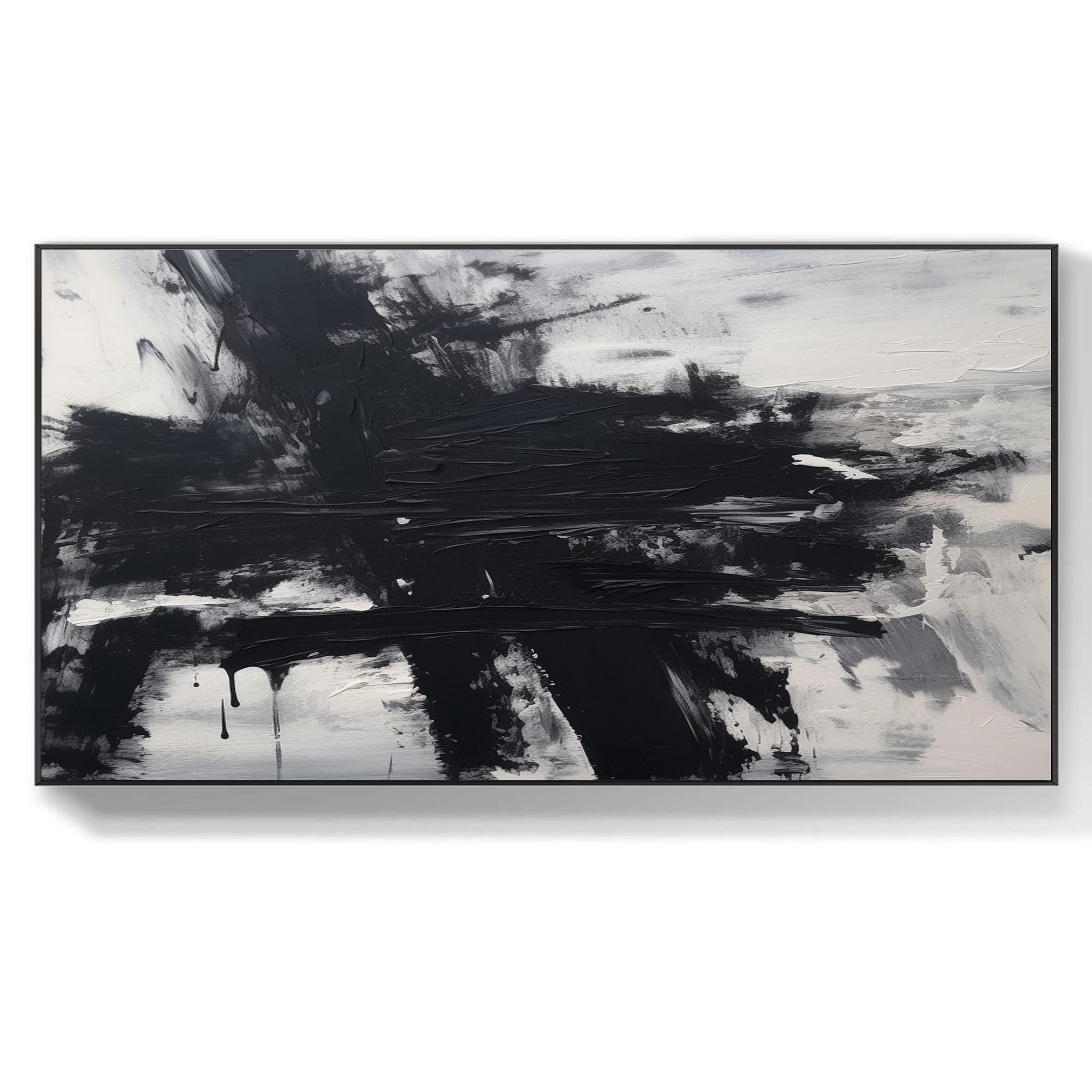 Photo inspiration: Black And White 3D Texture White Minimalist Painting Large Abstract Photo Inspiration