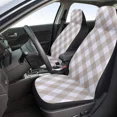 thumbnail image 1 of Black and white checkered car seat cover 2pcs Front seat cover fits most car accessories SUV seat cover protection, 1 of 4