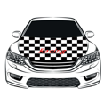 Black and white checkered flag， Car Hood Cover Banner ,Referee flag