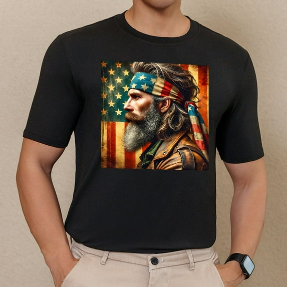 Black and white color and large size T-shirt