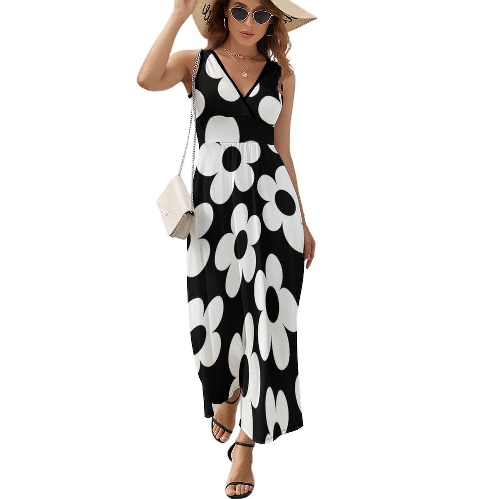 Women Black & White Dress
