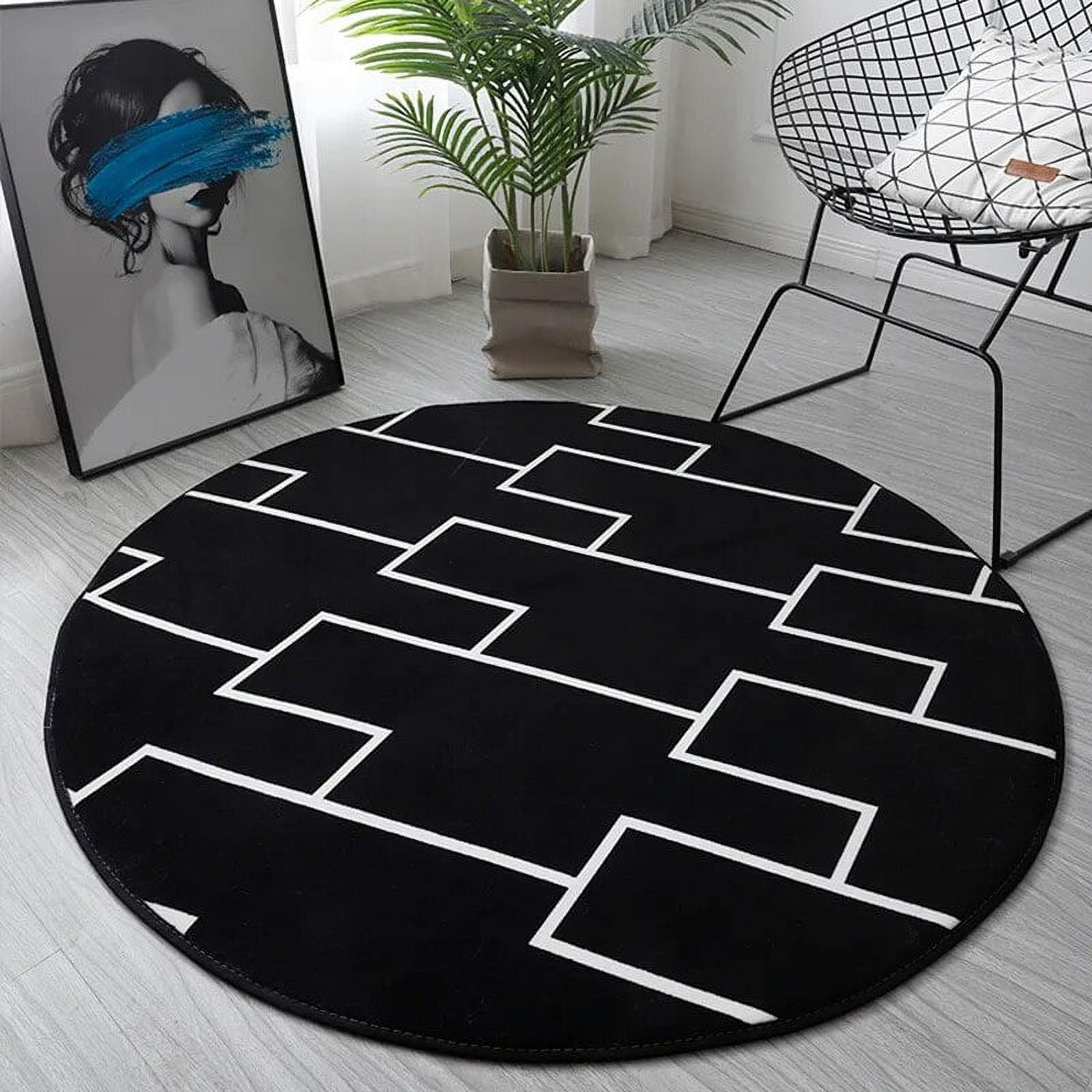 Black Cat Print Pattern Floor Mat