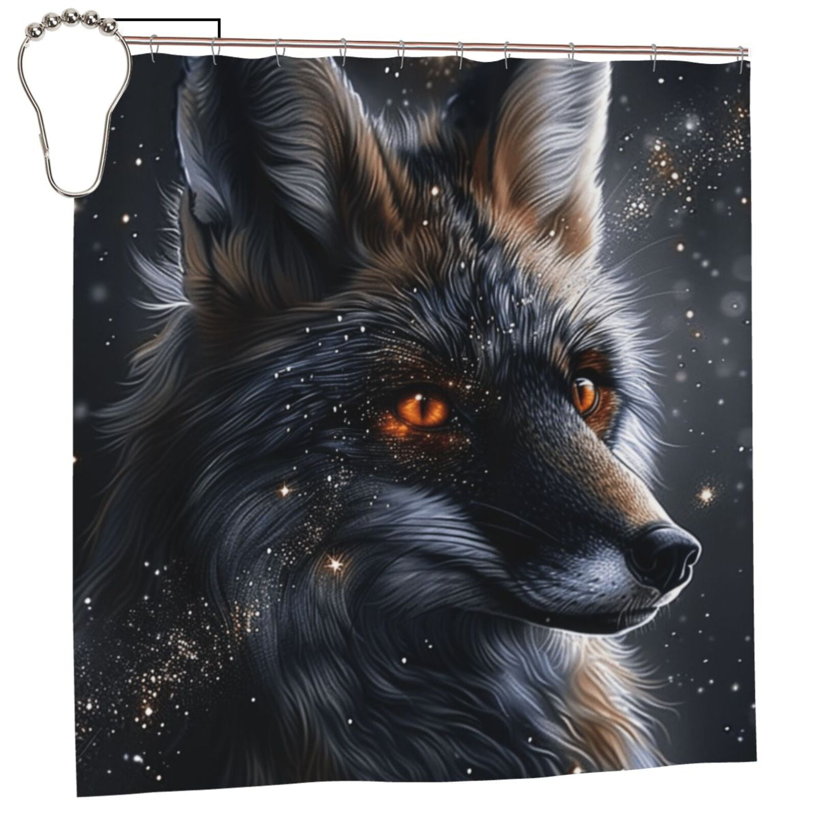 Black animal Shower Curtain Waterproof Shower Curtains for Bathroom