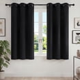 thumbnail image 1 of Blackout Curtains for Bedroom, Thermal Insulated Blackout Curtain 2 Panels 42x63 inch, Black Drapes with Grommets, Noise Reducing Energy Saving & Wrinkle-Free Drapes for Living Room, 1 of 7
