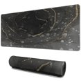thumbnail image 1 of Black-bottom Golden Marble LinesLine Theme&nbsp;desk Mouse Padwaterproofno Slip&nbsp;for Office Home Work GamingmousematRubber Base Mousepad with Stitched Edges 31.5x11.8inches, 1 of 7