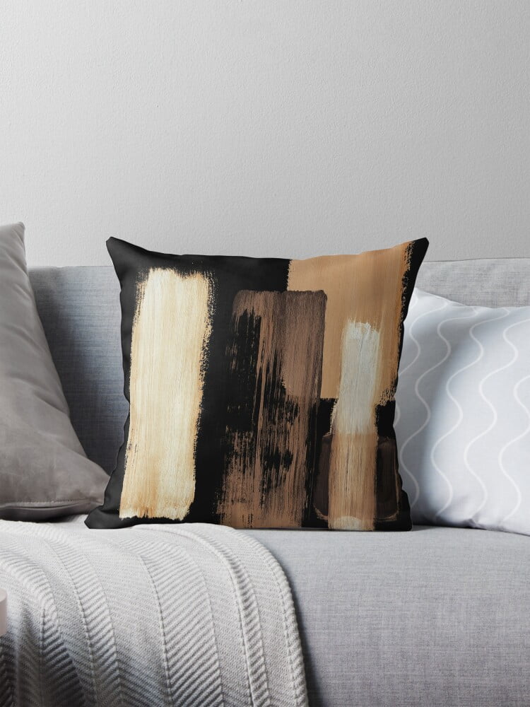 Black brown Throw Pillow Covers Cases Cushion Cover Case Sofa 16x16