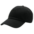 thumbnail image 1 of Black buckle closure unisex casual cotton basic baseball cap, 1 of 6
