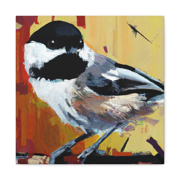 "Black-capped Chickadee Portrait" - Canvas