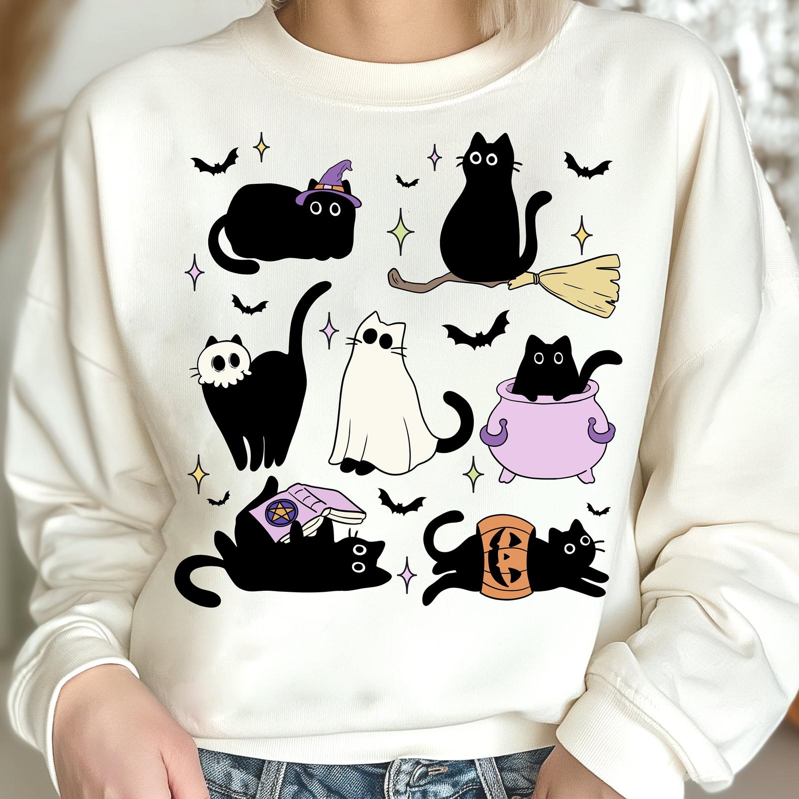 Black cat png, black cat Halloween png, Halloween png, Halloween cat