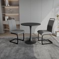 Black circular dining table, 31.5 "tulip dining table, kitchen dining