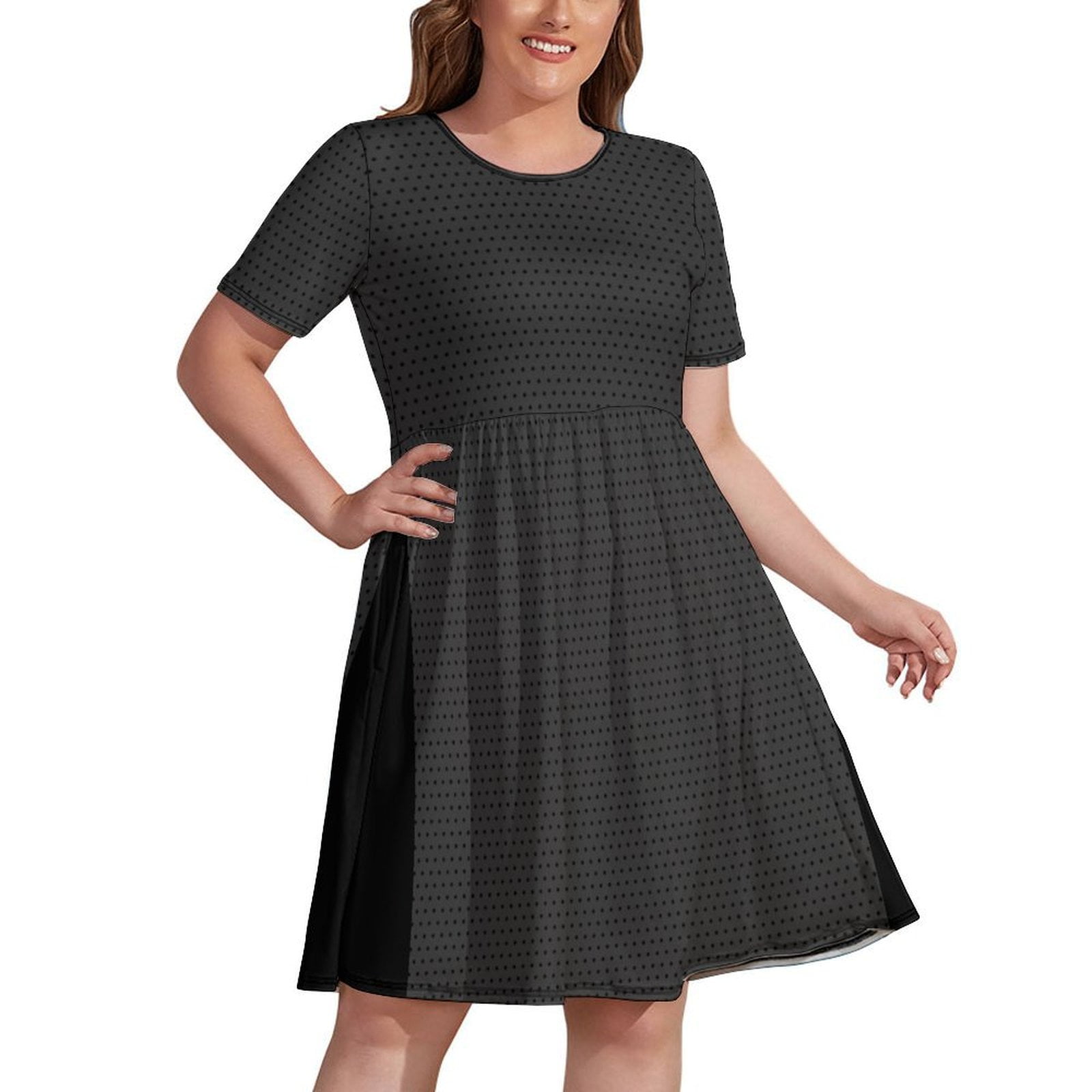 Black dots grey Dress prom dress 2024 dress summer 2024 women evening