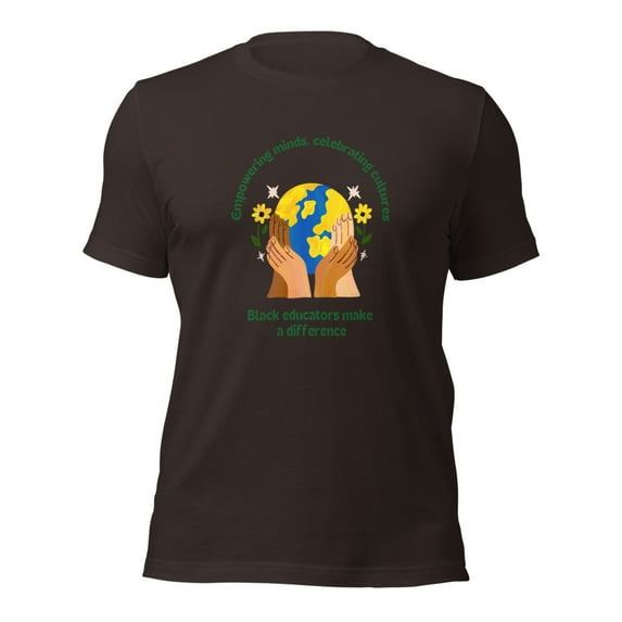 Black educators make a difference- Unisex t-shirt (Brown, 2XL)