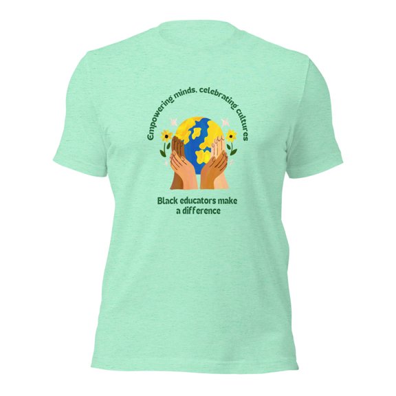 Black educators make a difference- Unisex t-shirt (Heather Mint, S)