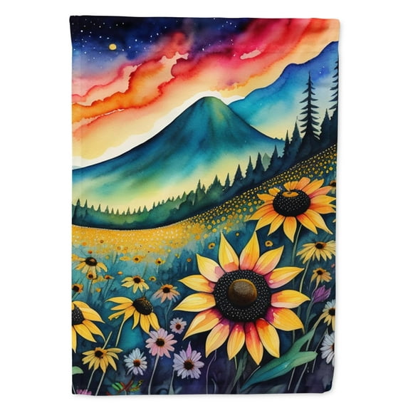 Black-eyed Susans in Color Garden Flag
