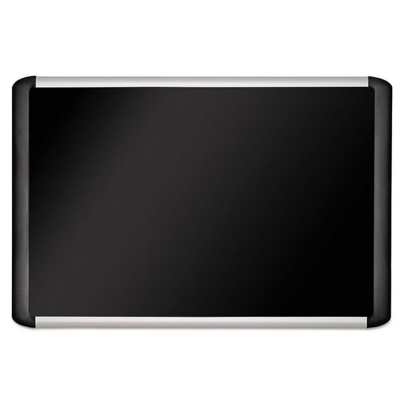 MasterVision MVI050301 SoftTouch 48 in. x 36 in. Aluminum Frame Fabric Surface Bulletin Board - Black