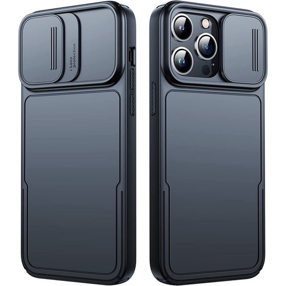 Black for iPhone 14 Pro Max Case with Sliding Camera Cover, Silicone Shockproof & -Grade Protective Slim Phone Case for iPhone 14 Pro Max 6.7 inch