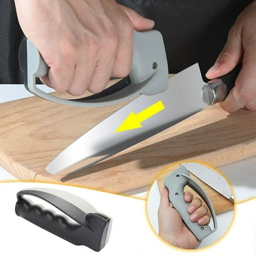 Kitchen Knife Sharpener, Manual Quick Whetstone Sharpener, Multifunctional Kitchen Gadget for Convenient Knife Sharpening Winter Tree Skirts | Plastic, Multicolor, MATA